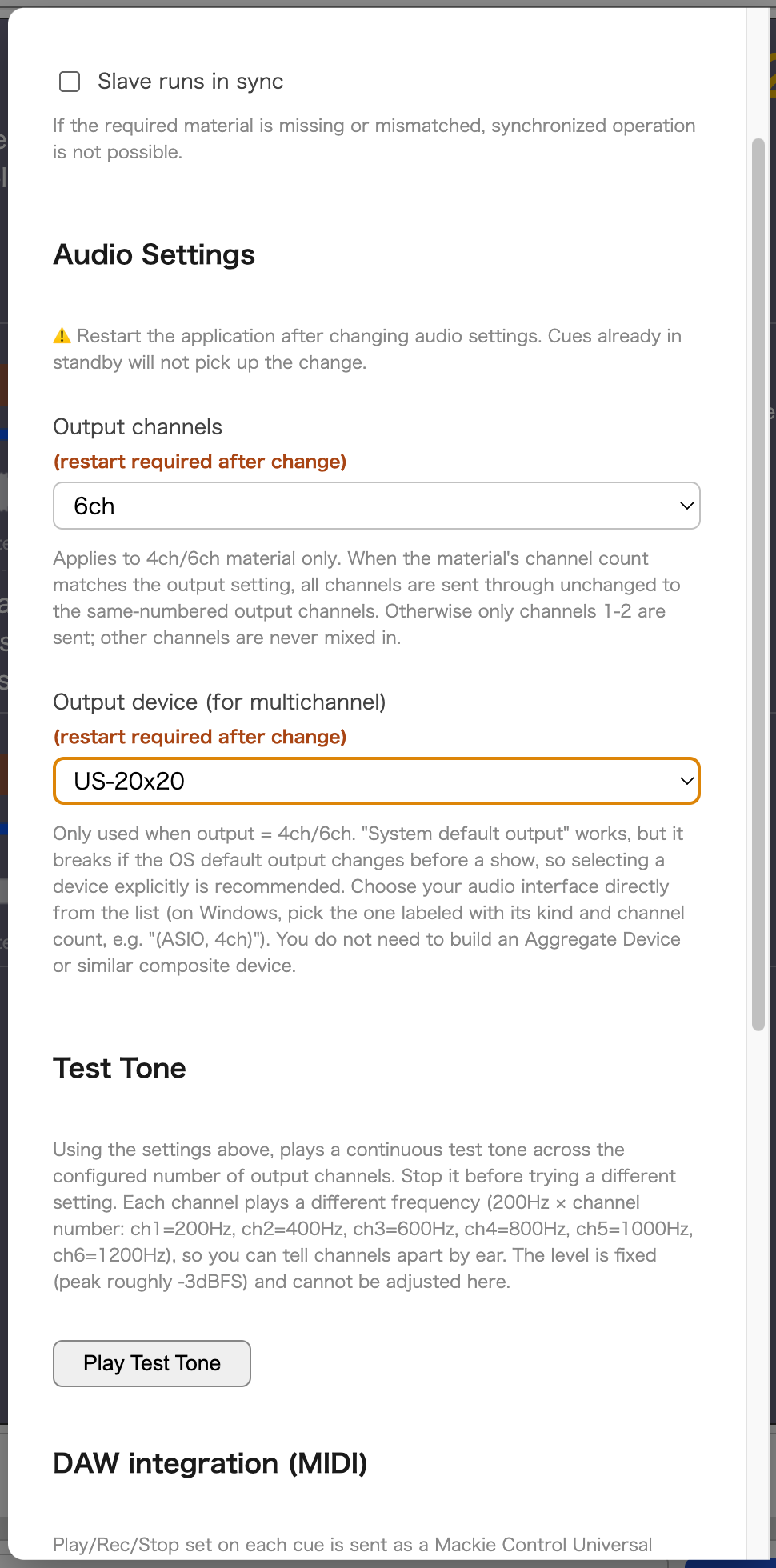 Preference Settings